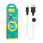 Кабель USB - Type-C Hoco X21 Plus (3A, силикон, 0.25 м) Белый