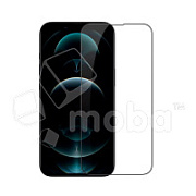 Защитное стекло "Премиум" для iPhone 13/13 Pro/14 Черное (Закалённое+, полное покрытие)
